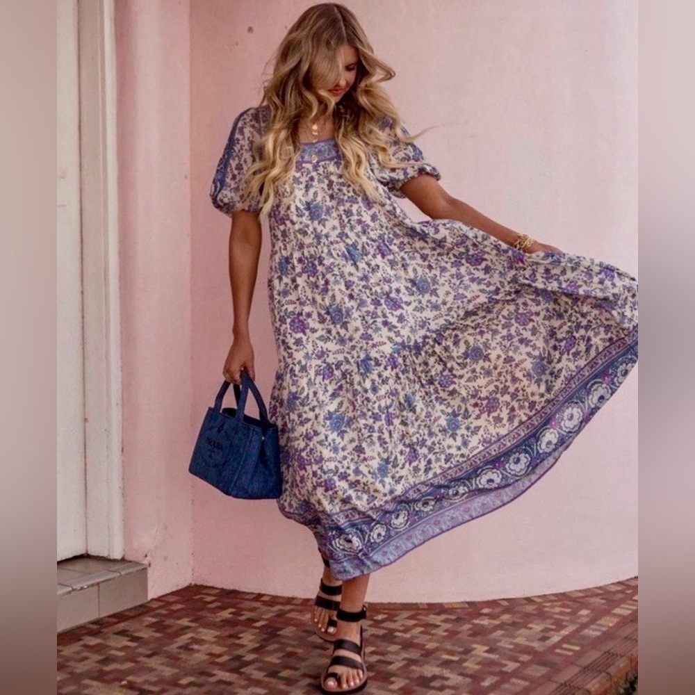 Spell Folk Song Maxi Dress, XXS, EUC!